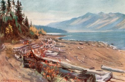 Vue depuis la rive du lac Kootenay - Harold Copping